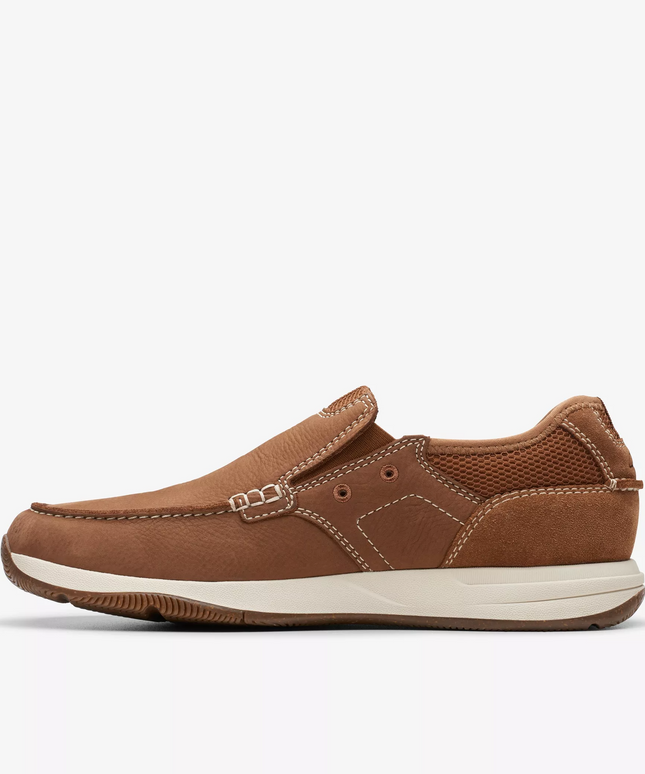 Clarks Sailview Step Men’s Light Tan Nubuck Slip-On Shoes