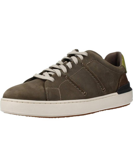 Clarks Court Lite Men’s Green Sneakers – Lightweight Leather Casual Trainers with All‑Day Comfort