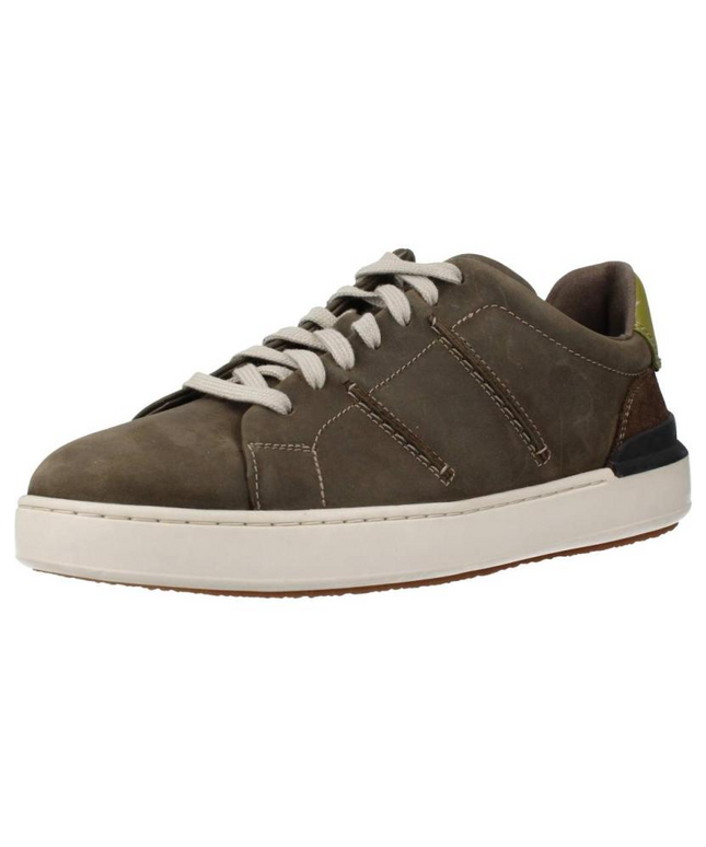 Clarks Court Lite Men’s Green Sneakers – Lightweight Leather Casual Trainers with All‑Day Comfort