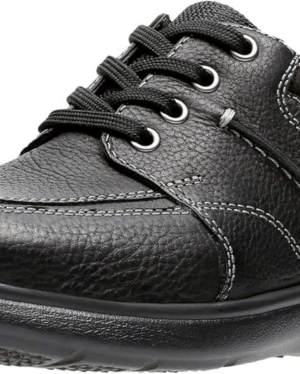 Clarks Cotrell Walk Men’s Oxford Shoes – Classic Black Leather Flats with All‑Day Comfort