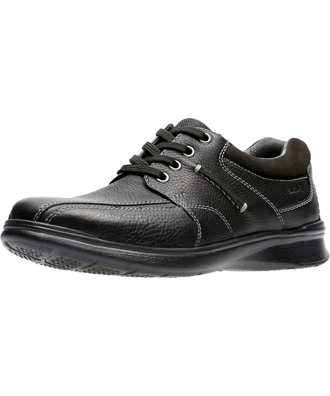 Clarks Cotrell Walk Men’s Oxford Shoes – Classic Black Leather Flats with All‑Day Comfort