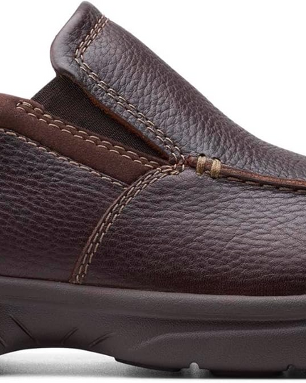 Clarks Bradley Step Men’s Brown Slip‑On Loafers – Premium Leather Casual Shoes with All‑Day Support