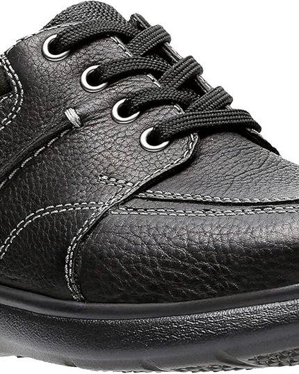 Clarks Cotrell Walk Men’s Oxford Shoes – Classic Black Leather Flats with All‑Day Comfort