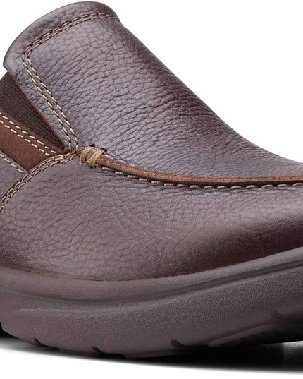 Clarks Bradley Step Men’s Brown Slip‑On Loafers – Premium Leather Casual Shoes with All‑Day Support