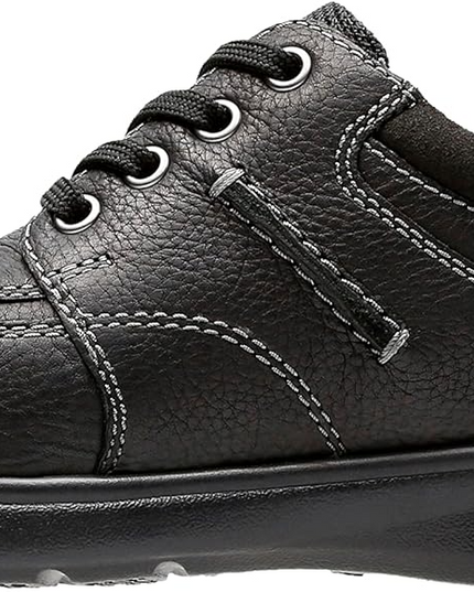 Clarks Cotrell Walk Men’s Oxford Shoes – Classic Black Leather Flats with All‑Day Comfort
