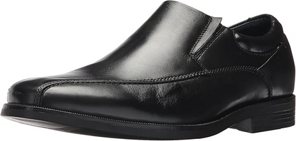 Clarks Tilden Free Men’s Slip‑On Dress Shoes – Black Leather Formal Loafers with All‑Day Comfort