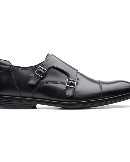 Clarks CitiStride Monk Men’s Dark Tan Leather Shoes – Double‑Monk Strap Dress Shoes