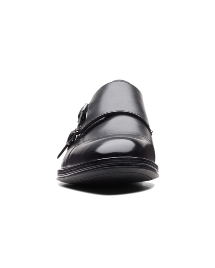 Clarks CitiStride Monk Men’s Dark Tan Leather Shoes – Double‑Monk Strap Dress Shoes