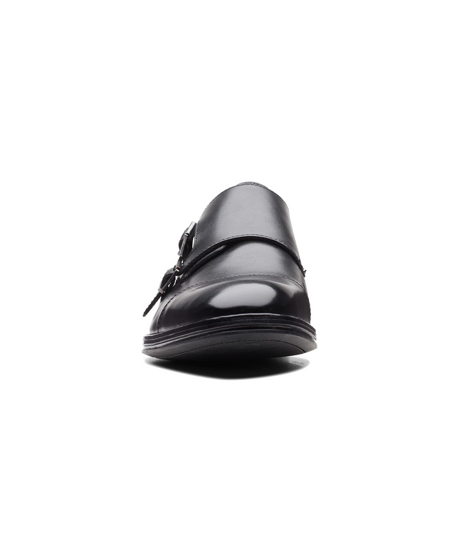 Clarks CitiStride Monk Men’s Dark Tan Leather Shoes – Double‑Monk Strap Dress Shoes