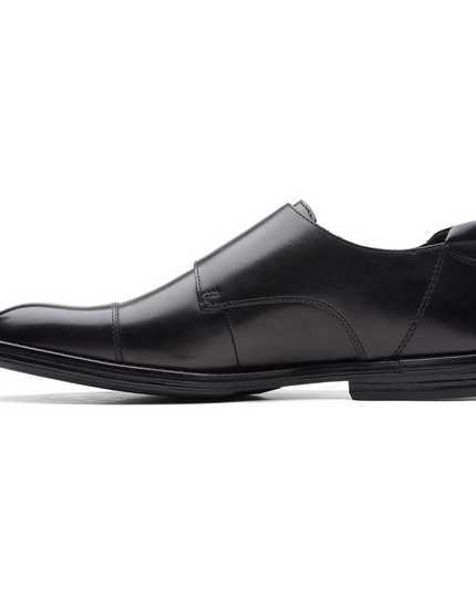 Clarks CitiStride Monk Men’s Dark Tan Leather Shoes – Double‑Monk Strap Dress Shoes