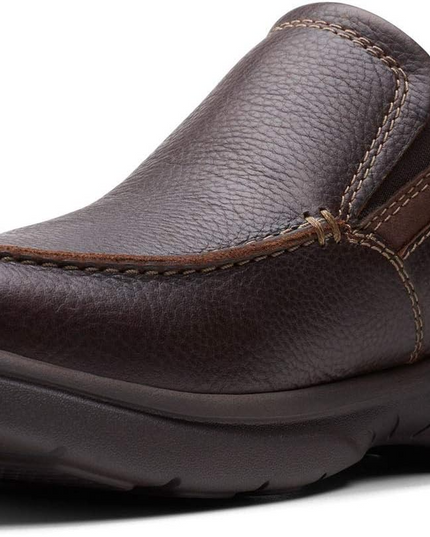 Clarks Bradley Step Men’s Brown Slip‑On Loafers – Premium Leather Casual Shoes with All‑Day Support