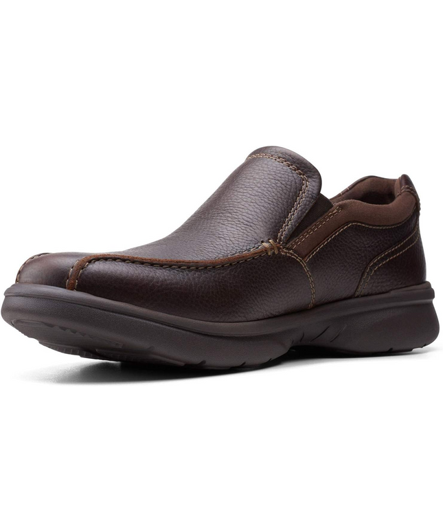 Clarks Bradley Step Men’s Brown Slip‑On Loafers – Premium Leather Casual Shoes with All‑Day Support