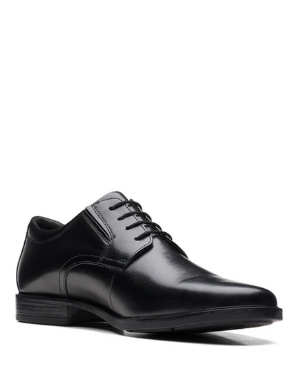 Clarks Howard Walk Men’s Black Leather Formal Shoes – Classic Lace‑Up with All‑Day Comfort