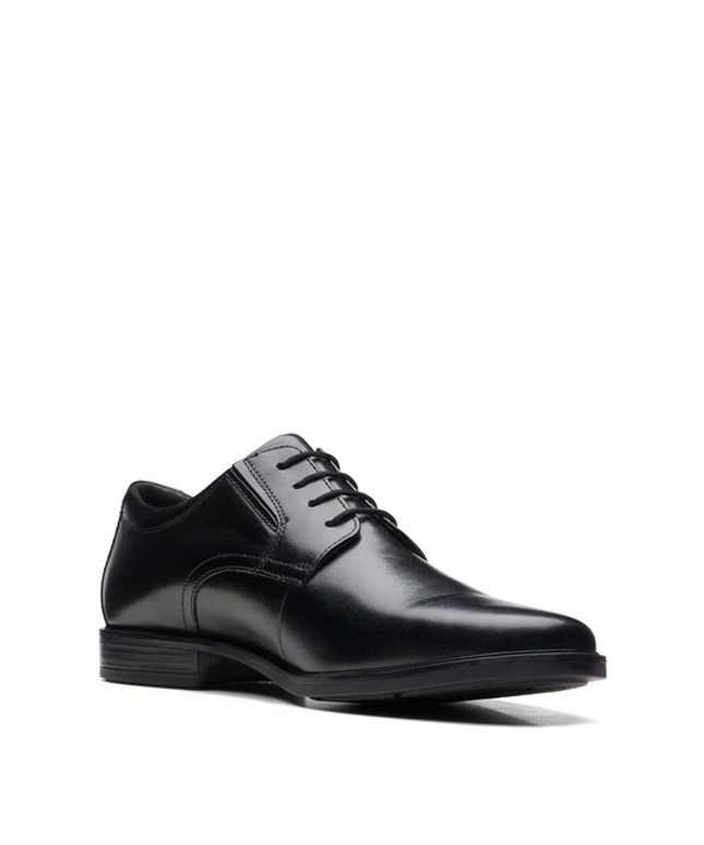 Clarks Howard Walk Men’s Black Leather Formal Shoes – Classic Lace‑Up with All‑Day Comfort