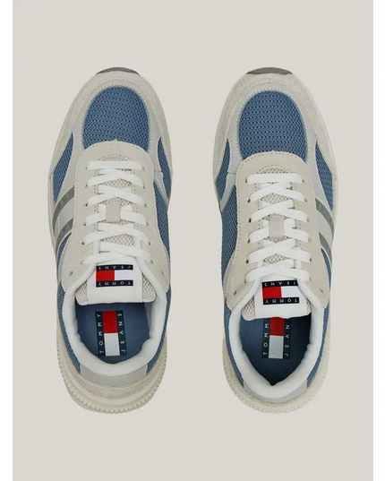 Tommy Jeans Men's Blue Mesh Sneakers – Branded Casual Shoes for Everyday Comfort & Style