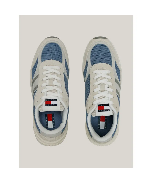Tommy Jeans Men's Blue Mesh Sneakers – Branded Casual Shoes for Everyday Comfort & Style