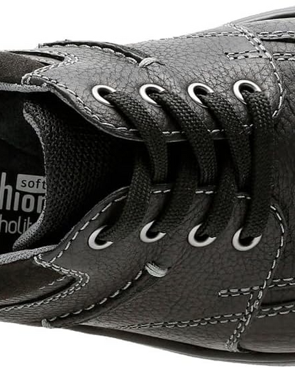 Clarks Cotrell Walk Men’s Oxford Shoes – Classic Black Leather Flats with All‑Day Comfort