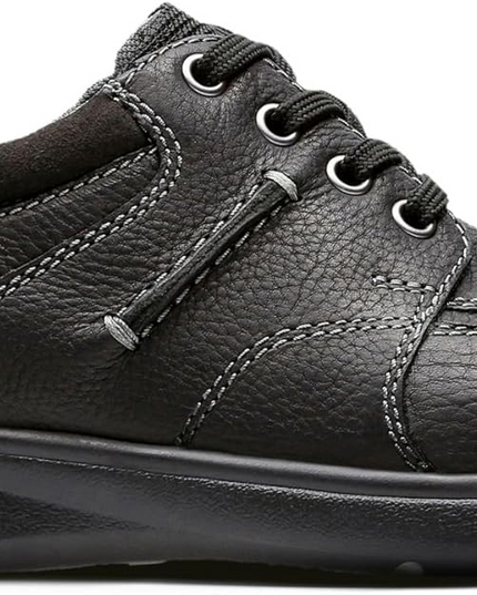 Clarks Cotrell Walk Men’s Oxford Shoes – Classic Black Leather Flats with All‑Day Comfort