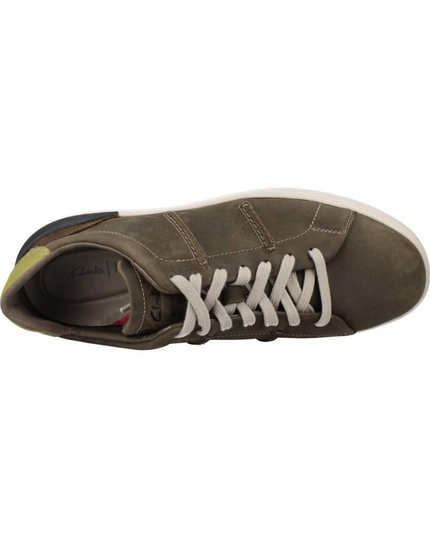 Clarks Court Lite Men’s Green Sneakers – Lightweight Leather Casual Trainers with All‑Day Comfort