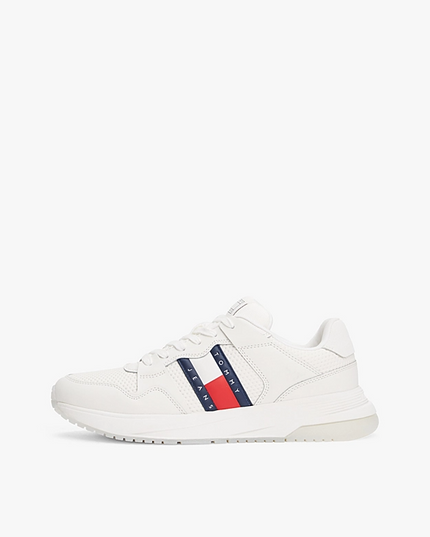 Tommy Jeans Men's White Sneakers – Branded Casual Shoes for Everyday Comfort & Style