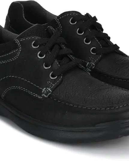 Clarks Cotrell Edge Men’s Black Oily Leather Boots – Casual Ankle Boots with Cushion Comfort and Durable Style