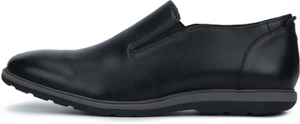 Clarks Glaston Step Men’s Black Leather Slip‑On Shoes – Comfortable Casual Loafers with Durable Grip