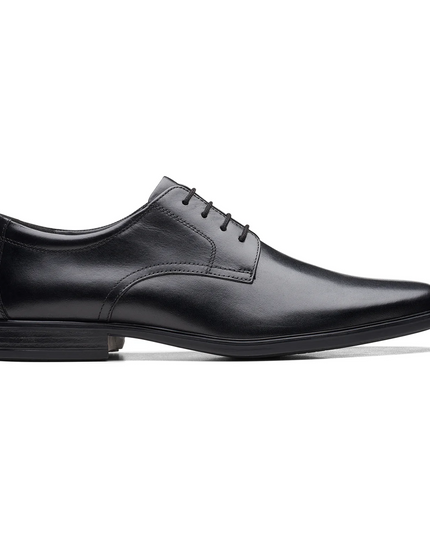 Clarks Howard Walk Men’s Black Leather Formal Shoes – Classic Lace‑Up with All‑Day Comfort