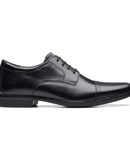 Clarks Howard Walk Men’s Black Leather Formal Shoes – Premium Comfort & Classic Style