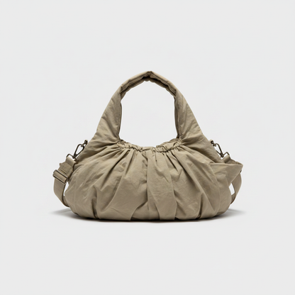Khaki Ruched Bag – Front Hero