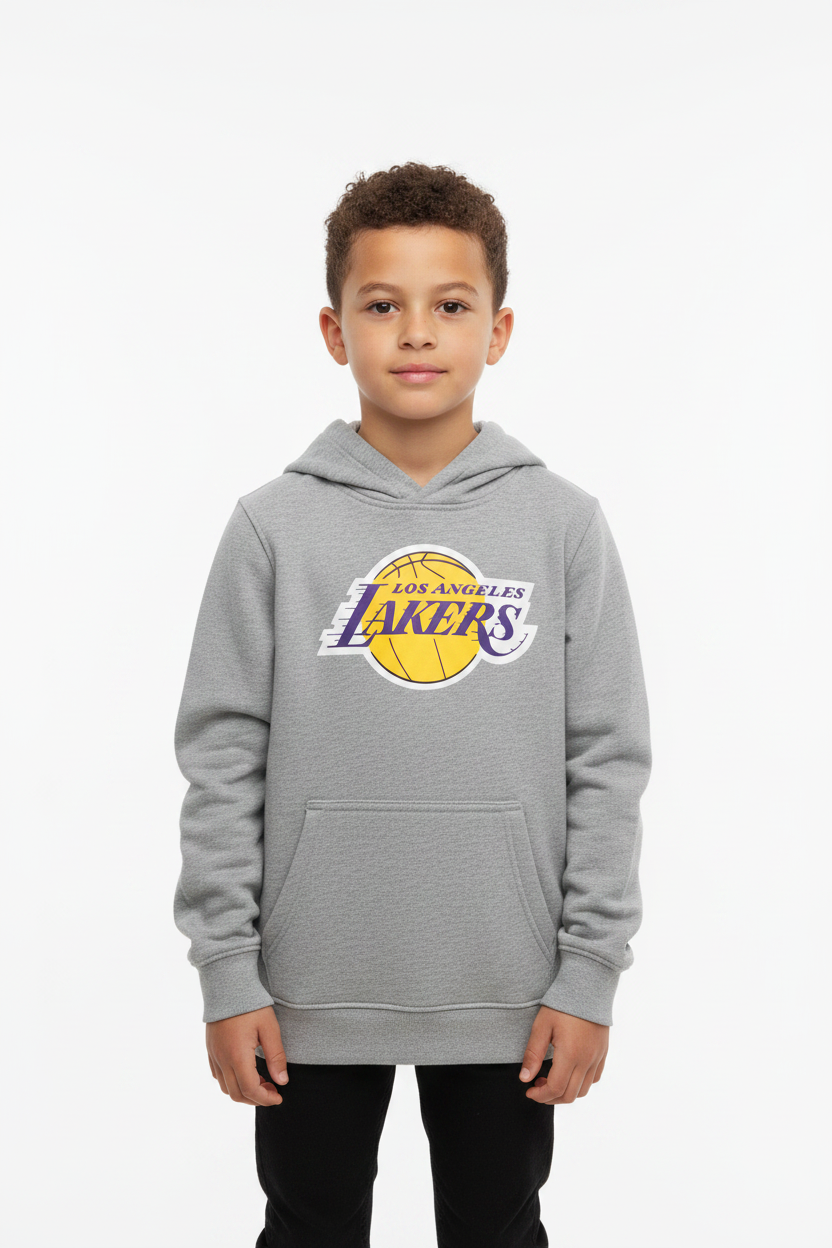 Kid wearing Lakers Hoodie - Front