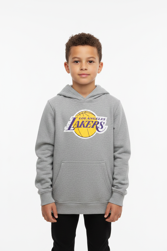Kid wearing Lakers Hoodie - Front