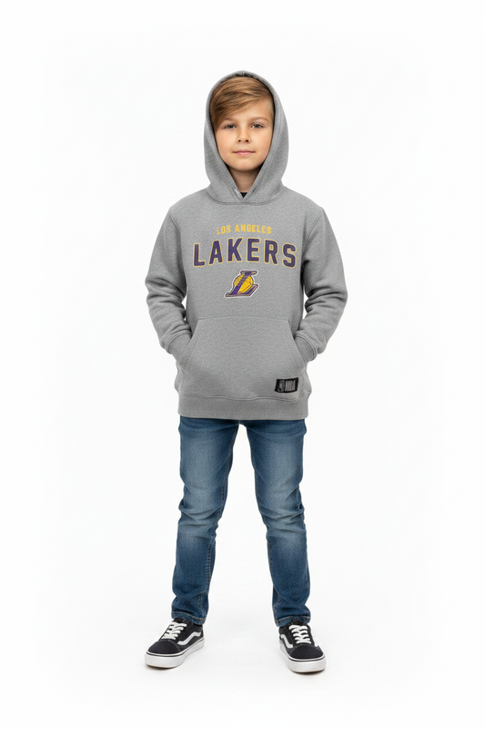 Kid Wearing Lakers Hoodie