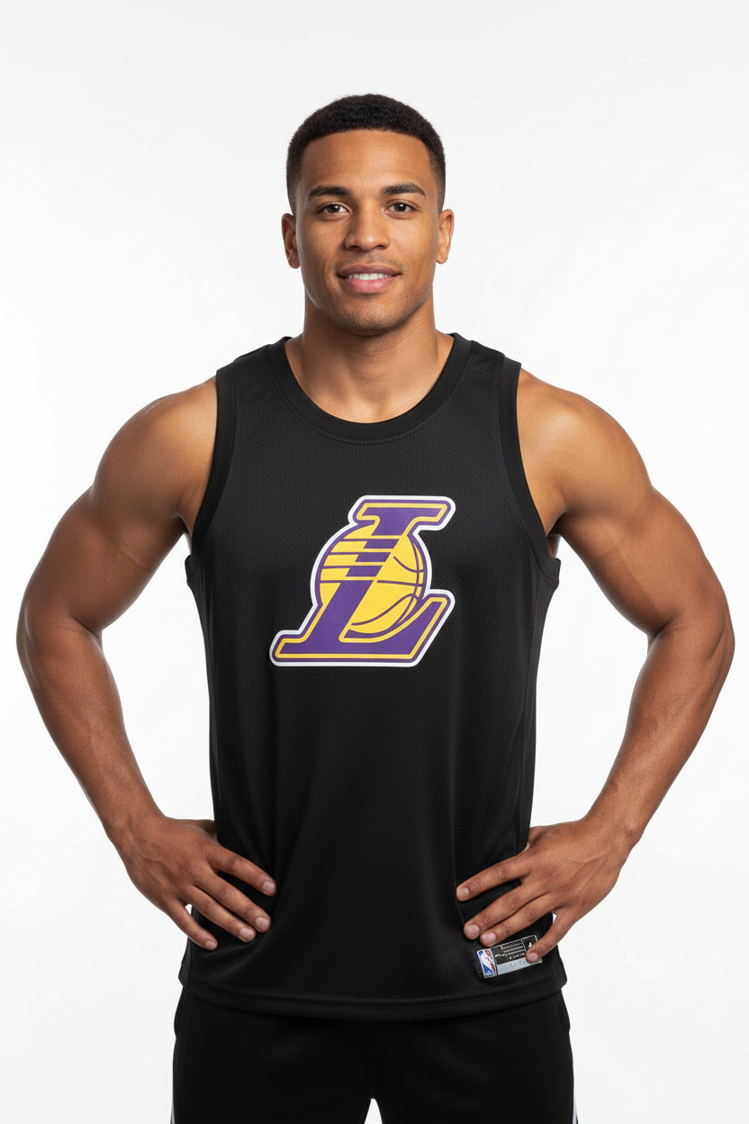 Lakers Jersey Front on Model