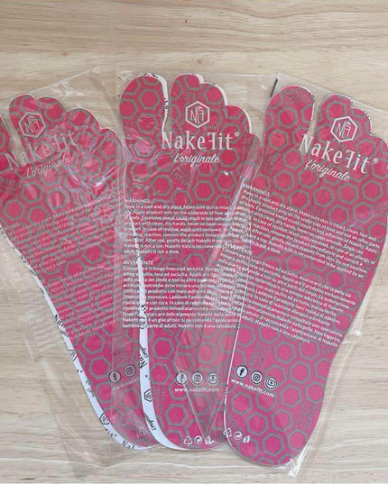 NAKEFIT Barefoot Stickers for Sandals, Beach, Fall Prevention, 3 Pairs