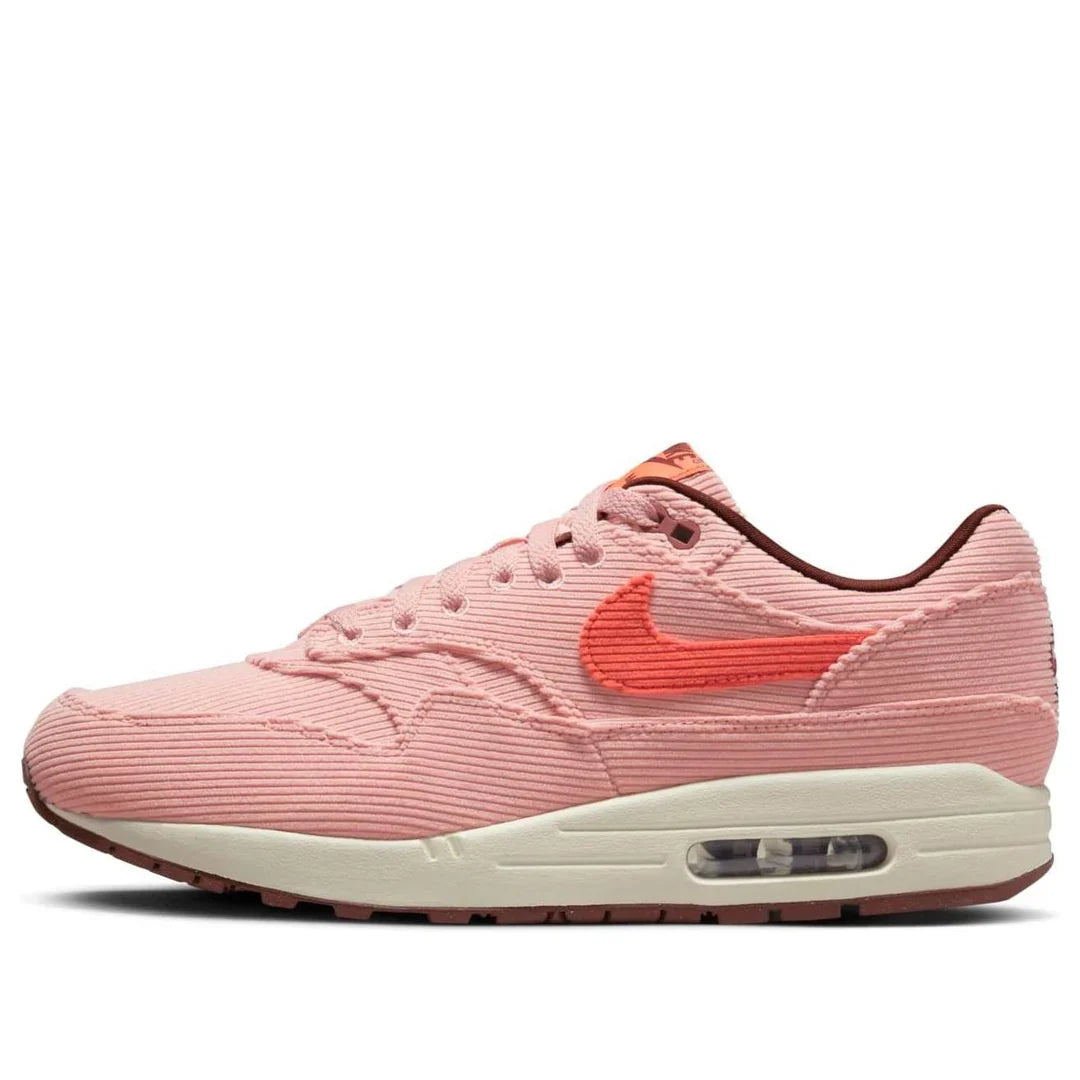Nike Air Max 1 coral corduroy sneaker, inner side