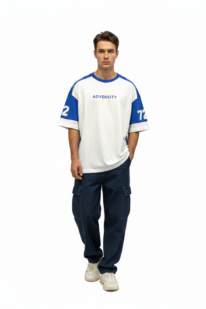 Man Wearing Adversity T-Shirt