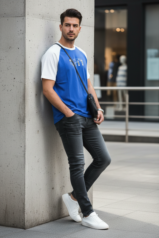 Man Wearing CITY T-Shirt