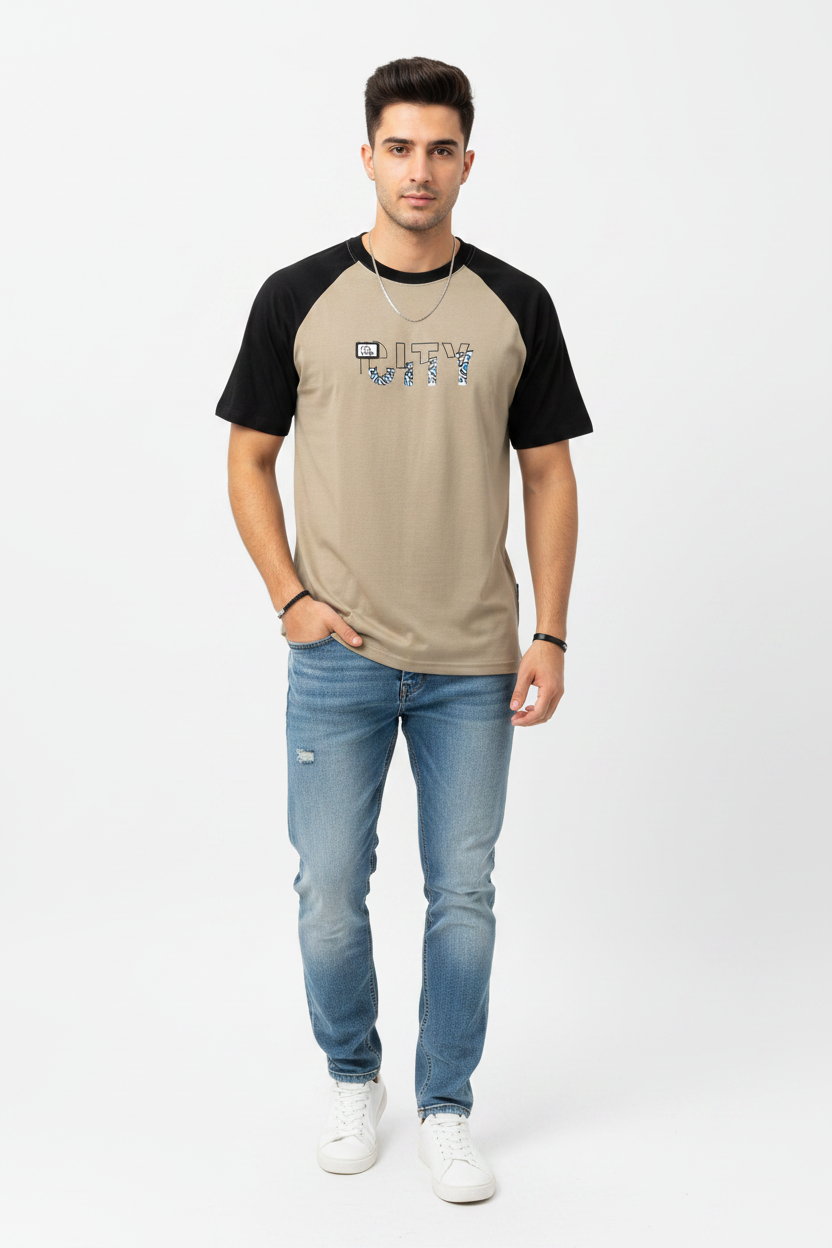 Man wearing front white bg