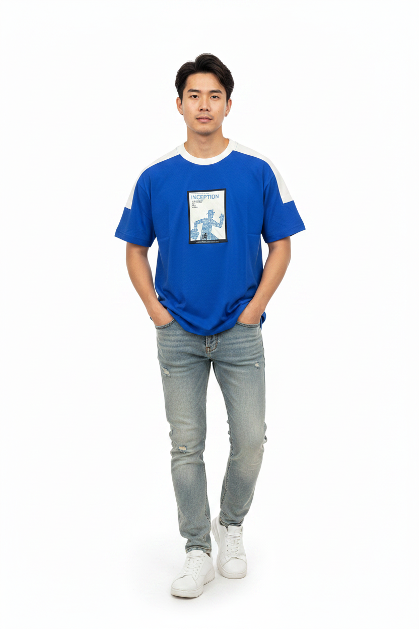 Man wearing Inception tee