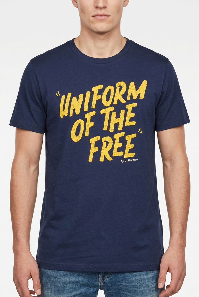 Clearance of G-Star RAW T-Shirt – Uniform of the Free Navy Graphic