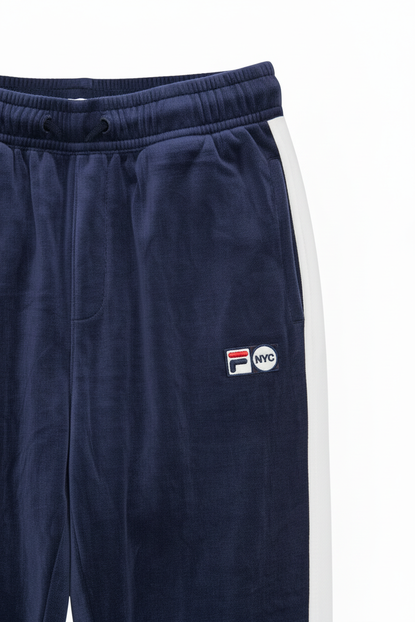 Navy Fila NYC Sweatpants - Detail Shot
