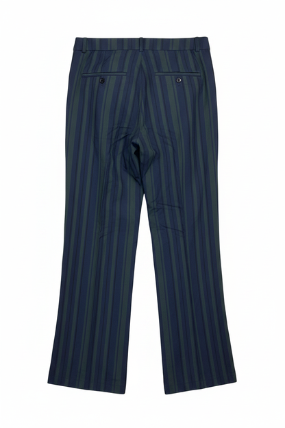 Back view of G-Star Raw Bronson navy pinstripe wide-leg trousers