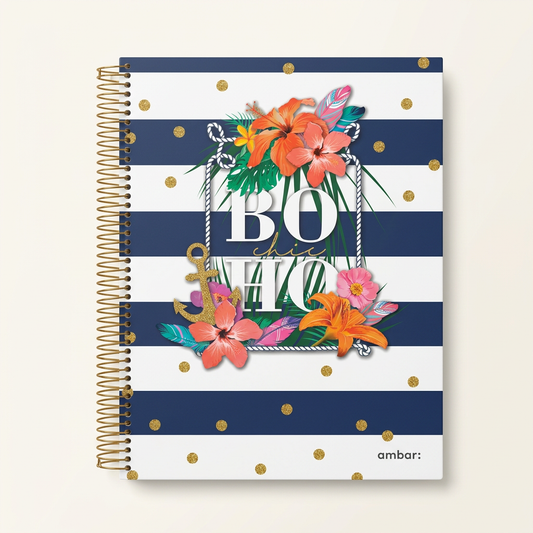Notebook cover with a clean studio background
