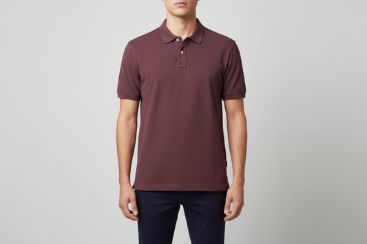 Pier One Burgundy Polo — Front