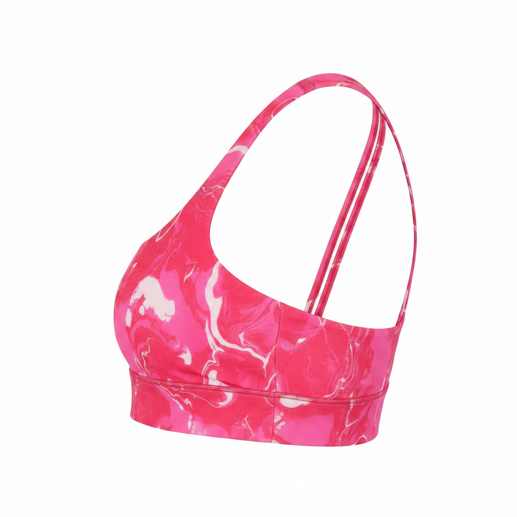 Pink Marble Bra - Side View