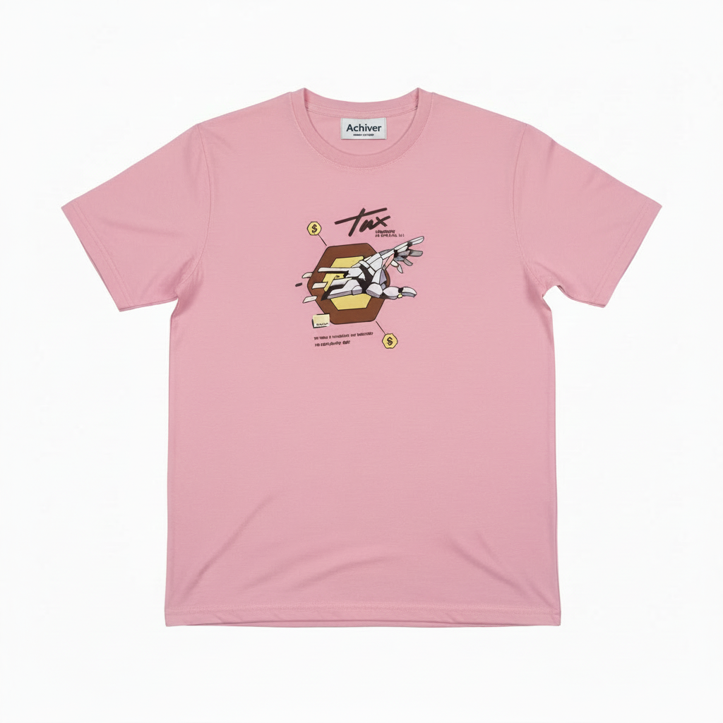 Pink T-Shirt Flat Lay