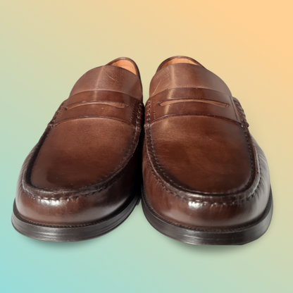Massimo Dutti Men Loafers Penny Leather Brown
