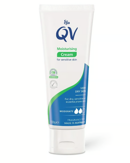 QV - Moisturizing cream for dry and sensitive skin - 100 grams