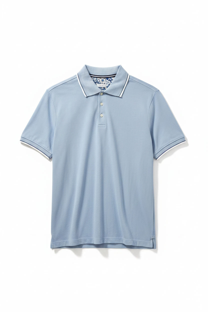 Polo Shirt Front Flat Lay