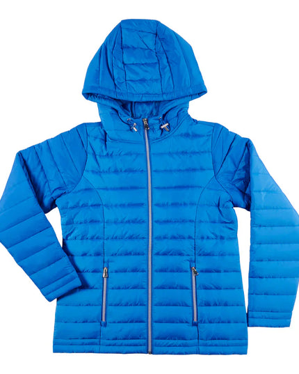 MySTYLE Women's Winter Puffer Jacket Neon Blue